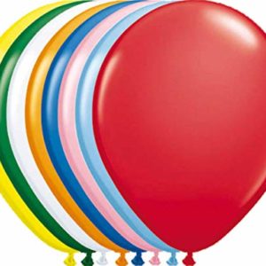 Folat Bunte einfarbige Luftballons - 100er Pack