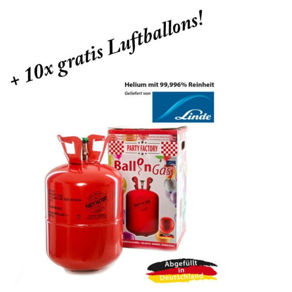 Ballongas Helium Heliumgas Heliumflasche Gas für 50 Luftballons Hochzeit Geburts